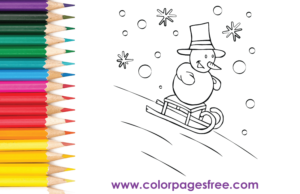 Free Printable Snowman Coloring Page